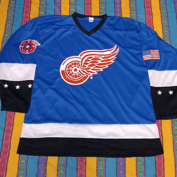 NHL Other - New Detroit Red Wings Hometown Heroes Blue Hockey Jersey Police Fire & EMS